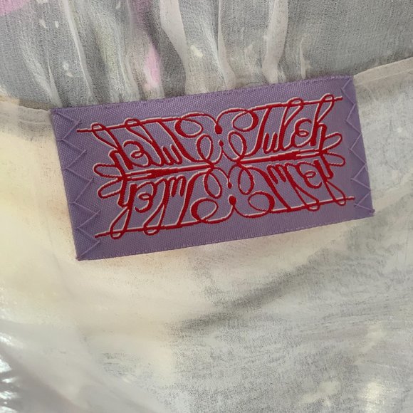 Enchanting Sheer Blouse by TULEH with Ethereal Abstract Print - Picture 8 of 12